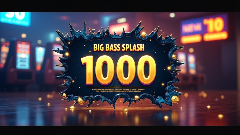 Big Bass Splash promo card with a large 1000 headline over slot reels