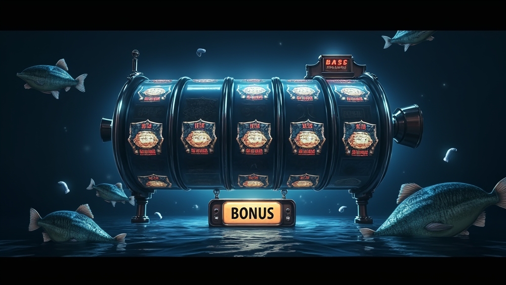 Big Bass Splash slot reels glowing beside a bonus buy button in a dark casino