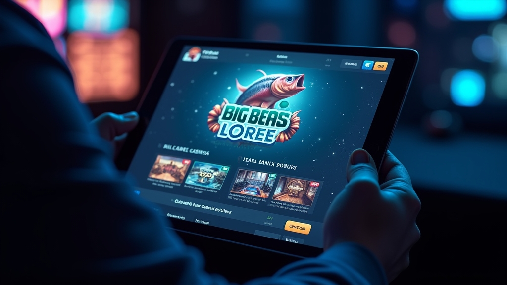 Player comparing Big Bass Splash casino bonus terms on a tablet