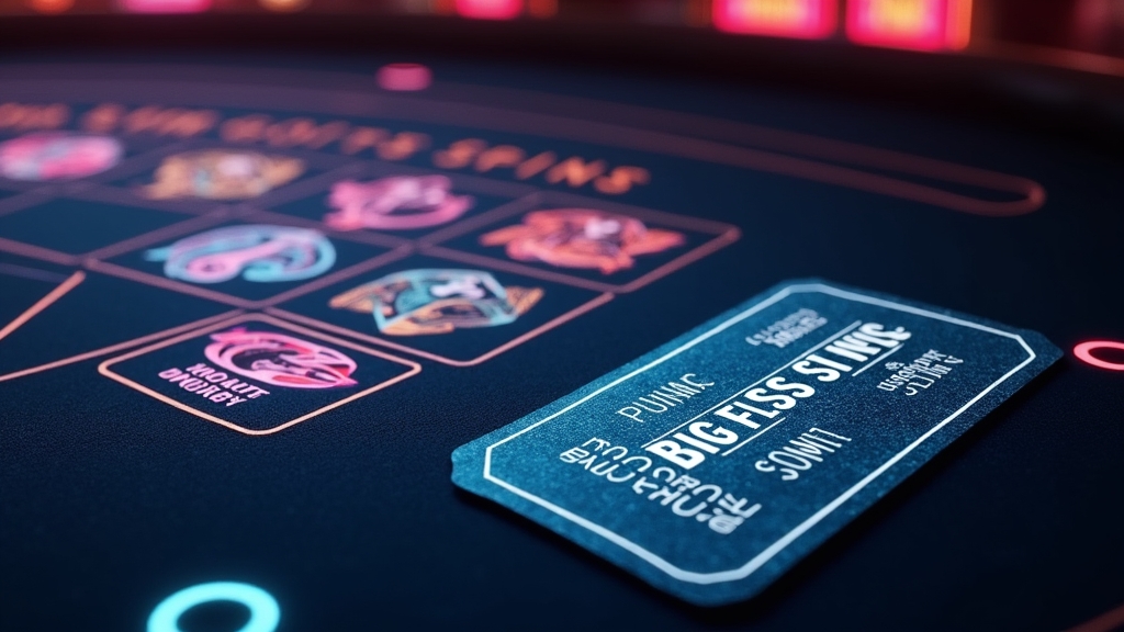 Free spins and no deposit bonus cards beside Big Bass Splash slot reels
